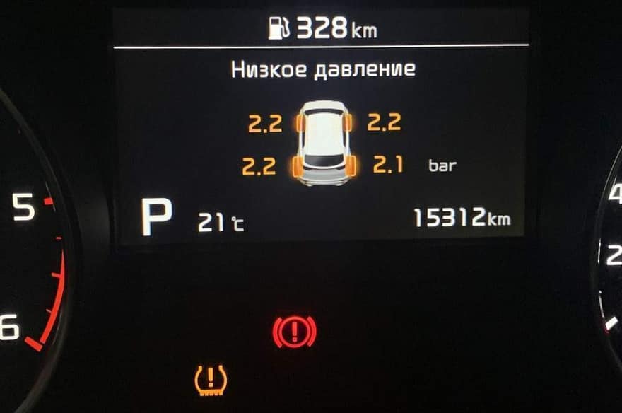 Устранение неисправности системы TPMS и сброс ошибок
